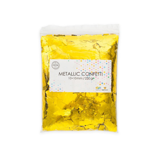 Confetti Vierkant Goud 10mm van WeFiesta koop je bij Partywinkel