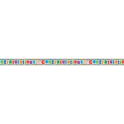 Congrats Banner 3,65m van Unique koop je bij Partywinkel