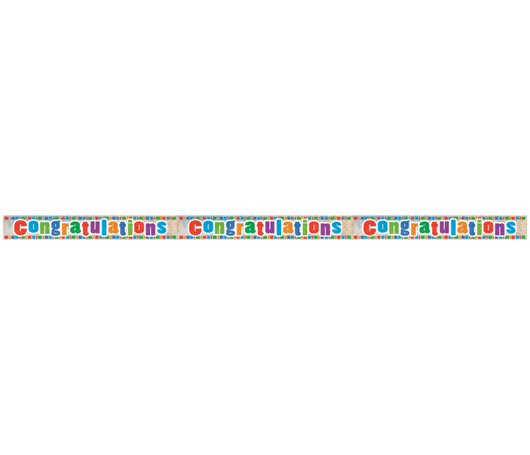 Congrats Banner 3,65m van Unique koop je bij Partywinkel