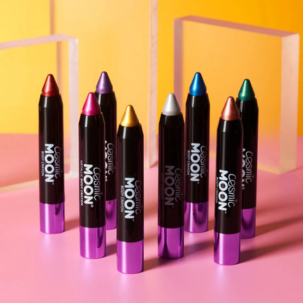 Cosmic Moon Metallic Body Crayons Blue 3.2g van Moon Creations koop je bij Partywinkel