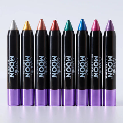 Cosmic Moon Metallic Body Crayons Blue 3.2g van Moon Creations koop je bij Partywinkel
