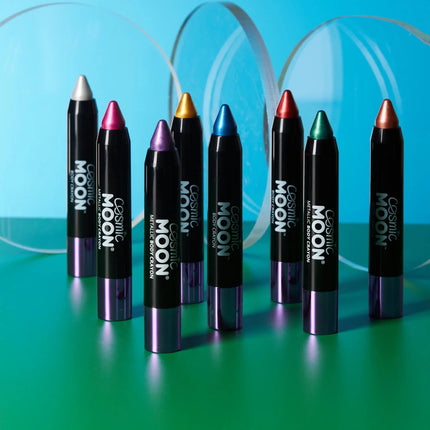 Cosmic Moon Metallic Body Crayons Blue 3.2g van Moon Creations koop je bij Partywinkel