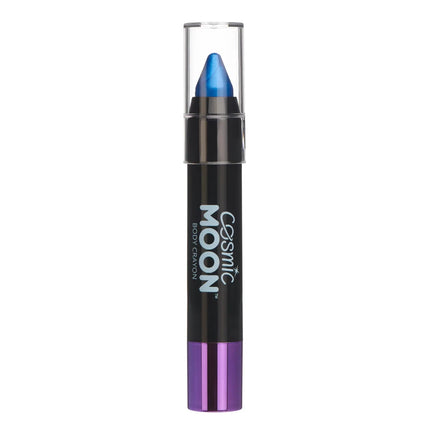 Cosmic Moon Metallic Body Crayons Blue 3.2g van Moon Creations koop je bij Partywinkel