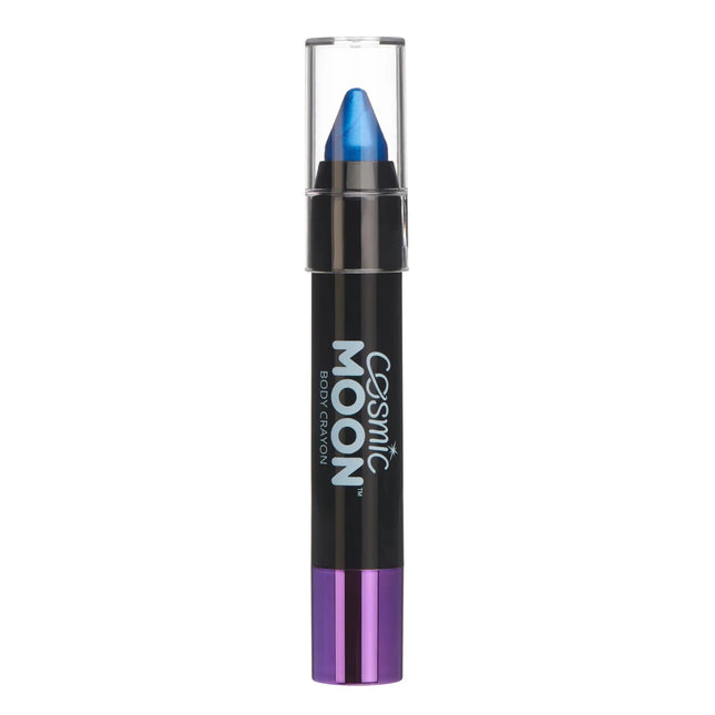 Cosmic Moon Metallic Body Crayons Blue 3.2g van Moon Creations koop je bij Partywinkel