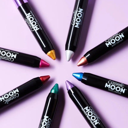 Cosmic Moon Metallic Body Crayons Pink 3.2g van Moon Creations koop je bij Partywinkel