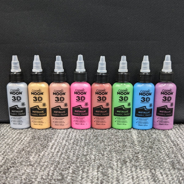 Cosmic Moon Metallic Fabric Paint Gold 30ml van Moon Creations koop je bij Partywinkel