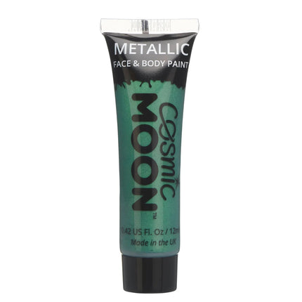 Cosmic Moon Metallic Face Paint Green 12ml van Moon Creations koop je bij Partywinkel