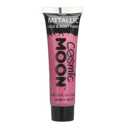 Cosmic Moon Metallic Face Paint Pink 12ml van Moon Creations koop je bij Partywinkel