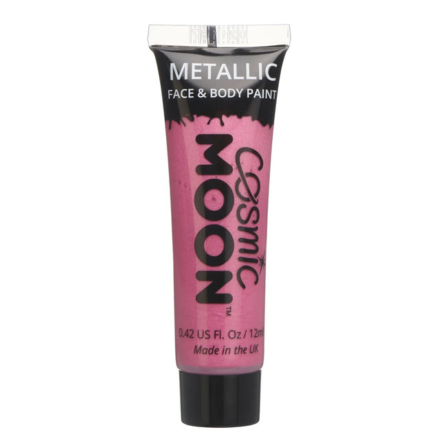 Cosmic Moon Metallic Face Paint Pink 12ml van Moon Creations koop je bij Partywinkel