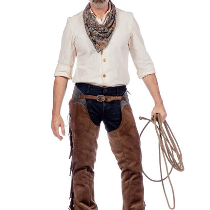 Cowboy Broek Bruin Heren van Wilbers & Wilbers koop je bij Partywinkel