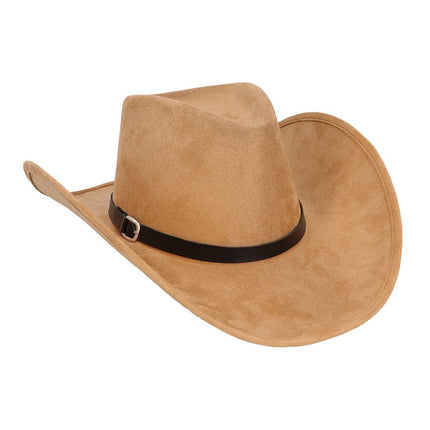 Cowboy Hoed Beige Bronco van Boland koop je bij Partywinkel