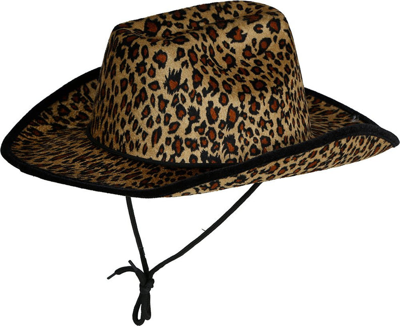 Cowboy Hoed Bruin Beige Luipaard van Fiestas Guirca koop je bij Partywinkel