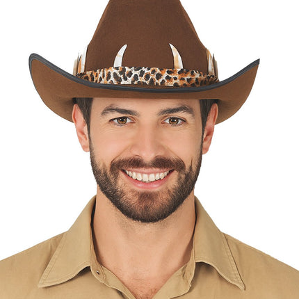 Cowboy Hoed Bruin Vilt van Fiestas Guirca koop je bij Partywinkel