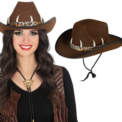 Cowboy Hoed Bruin Vilt van Fiestas Guirca koop je bij Partywinkel