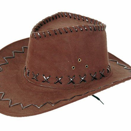 Cowboy Hoed Donkerbruin van Partychimp koop je bij Partywinkel