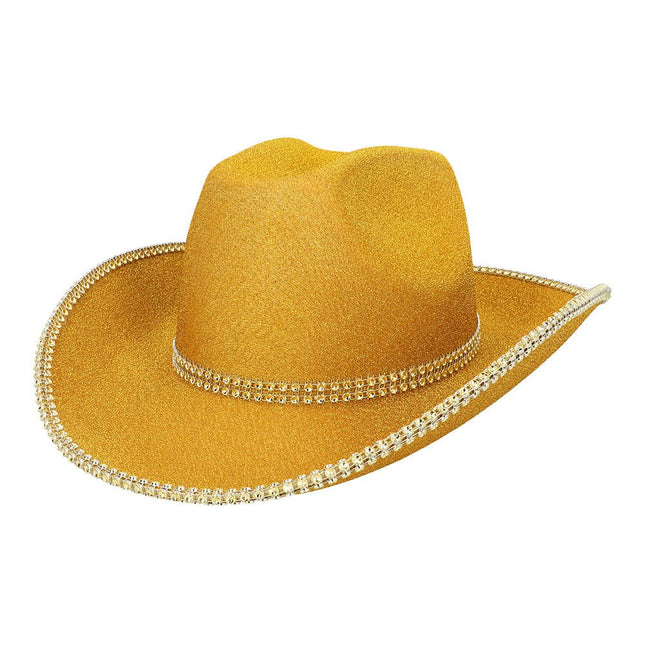 Cowboy Hoed Goud Glitters van Boland koop je bij Partywinkel