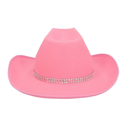 Cowboy Hoed Lichtroze Ster Glitters van Boland koop je bij Partywinkel