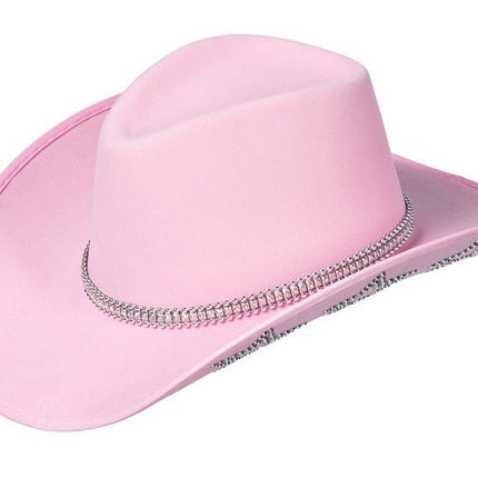 Cowboy Hoed Roze Zilver Sterren van Wilbers & Wilbers koop je bij Partywinkel
