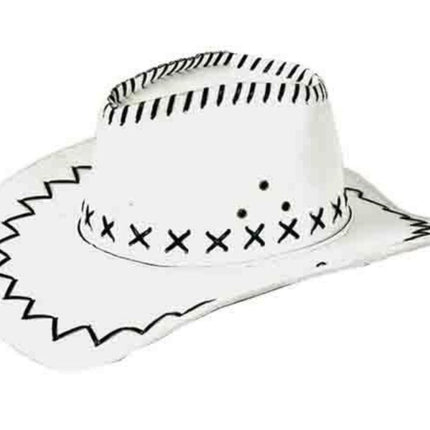 Cowboy Hoed Wit van Partychimp koop je bij Partywinkel
