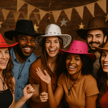 Cowboy Hoed Wit Luxe van Partychimp koop je bij Partywinkel