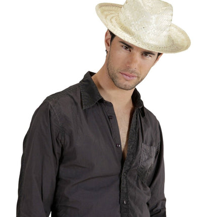 Cowboy Hoed Wit Stro van Widmann koop je bij Partywinkel