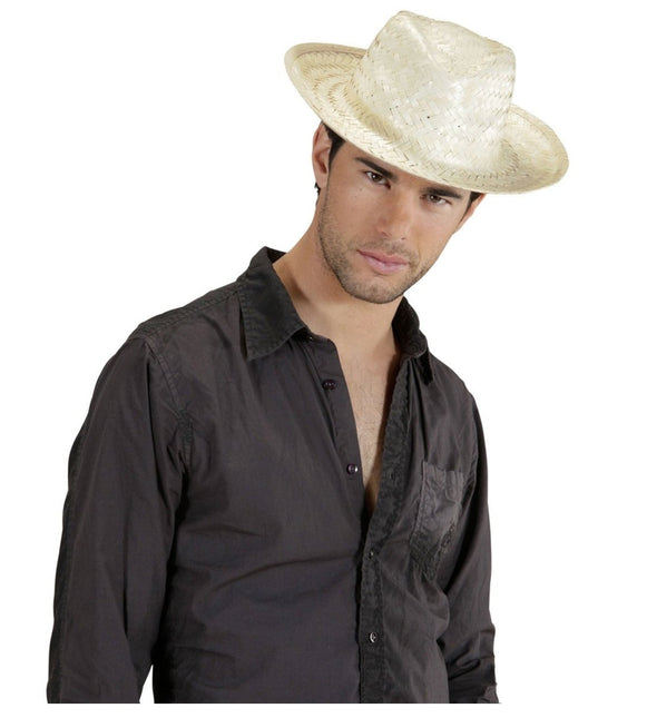 Cowboy Hoed Wit Stro van Widmann koop je bij Partywinkel