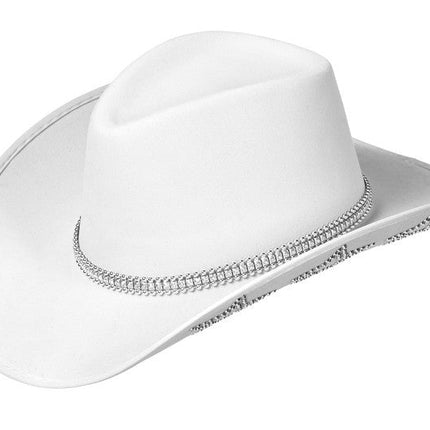 Cowboy Hoed Wit Zilver Sterren van Wilbers & Wilbers koop je bij Partywinkel