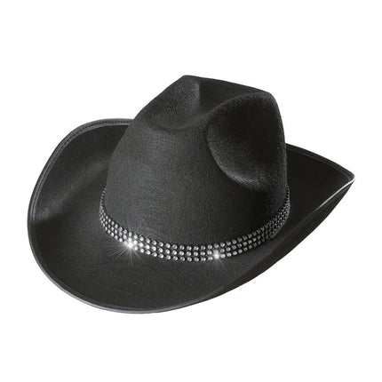 Cowboy Hoed Zwart Diamanten van Widmann koop je bij Partywinkel
