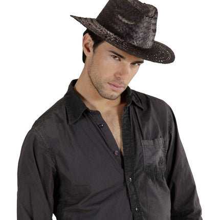 Cowboy Hoed Zwart Stro van Widmann koop je bij Partywinkel