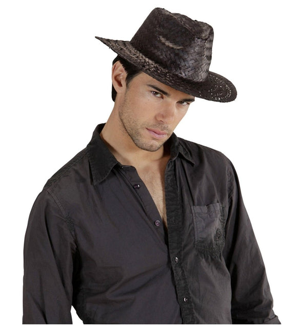 Cowboy Hoed Zwart Stro van Widmann koop je bij Partywinkel