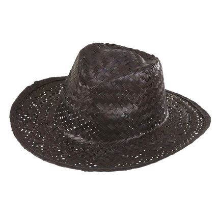 Cowboy Hoed Zwart Stro van Widmann koop je bij Partywinkel