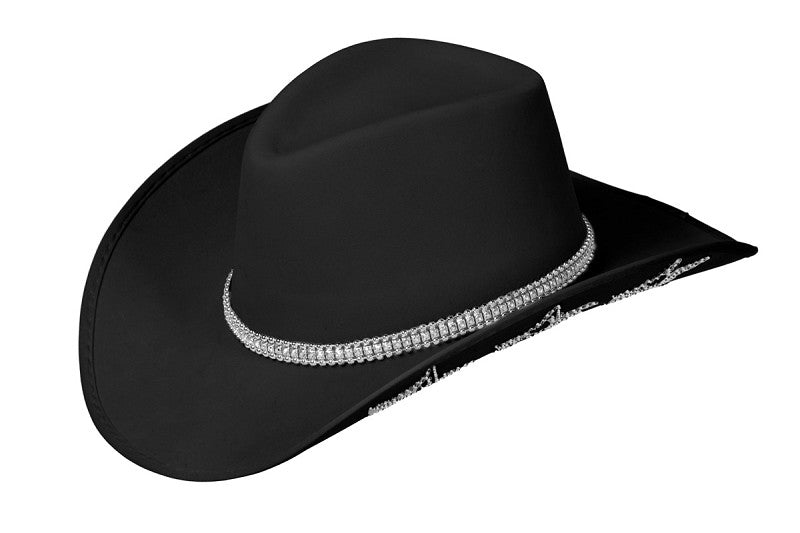 Cowboy Hoed Zwart Zilver Sterren van Wilbers & Wilbers koop je bij Partywinkel
