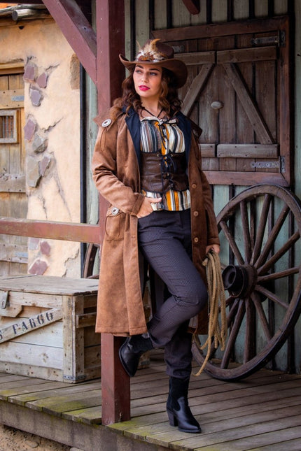 Cowboy Jas Bruin Dames van Wilbers & Wilbers koop je bij Partywinkel