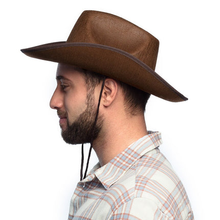 Cowboyhoed Bruin van Boland koop je bij Partywinkel