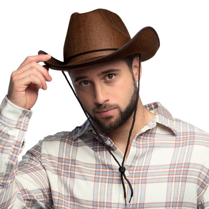 Cowboyhoed Bruin van Boland koop je bij Partywinkel