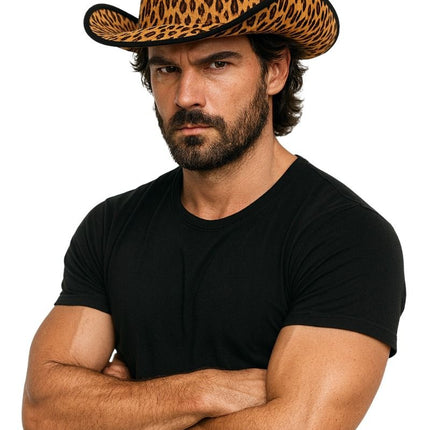 Cowboyhoed Luipaard van Partychimp koop je bij Partywinkel