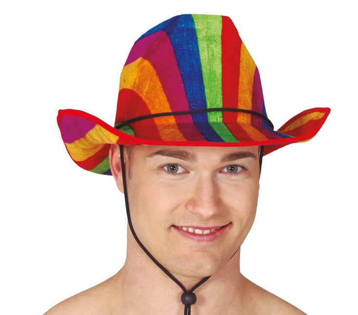 Cowboyhoed Meerkleurig van Fiestas Guirca koop je bij Partywinkel