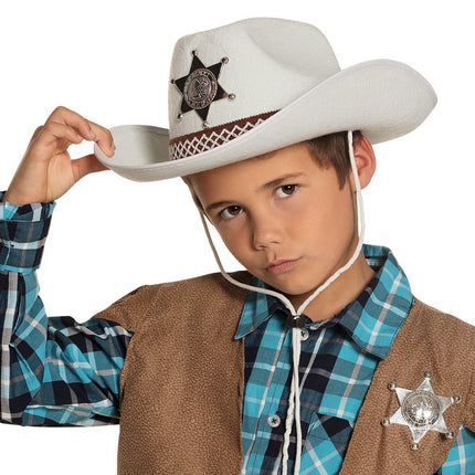 Cowboyhoed Wit Kind van Boland koop je bij Partywinkel