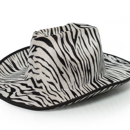 Cowboyhoed Zebra van Partychimp koop je bij Partywinkel