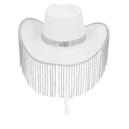 Cowgirl Hoed Wit Showgirl van Boland koop je bij Partywinkel