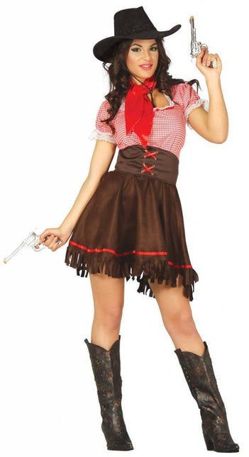Cowgirl Jurk Bruin Dames van Fiestas Guirca koop je bij Partywinkel