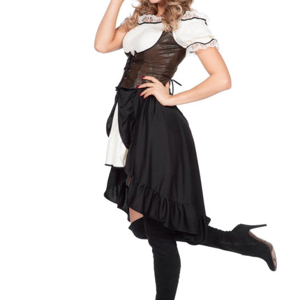 Cowgirl Jurk Dames Met Corset van Wilbers & Wilbers koop je bij Partywinkel