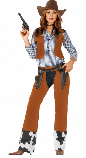 Cowgirl Kostuum Bruin Lang van Fiestas Guirca koop je bij Partywinkel