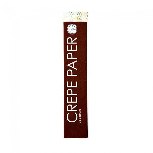 Crepe Papier Bruin 50cm 2,5m van WeFiesta koop je bij Partywinkel