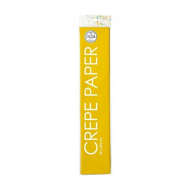 Crepe Papier Geel 50cm 2,5m van WeFiesta koop je bij Partywinkel