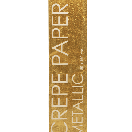 Crepe Papier Metallic Goud 50cm 1,5m van WeFiesta koop je bij Partywinkel