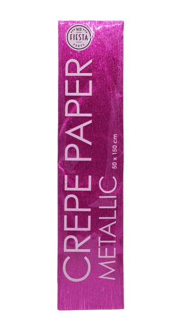 Crepe Papier Metallic Roze 50cm 1,5m van WeFiesta koop je bij Partywinkel