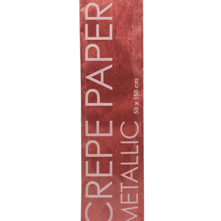 Crepe Papier Rose Goud Metallic 50cm 1,5m van WeFiesta koop je bij Partywinkel