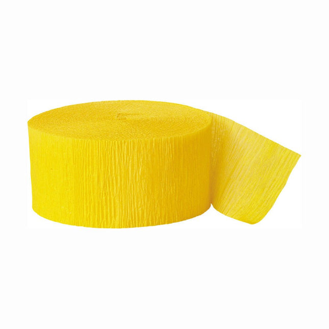 Crepe Slinger Geel 24m van Unique koop je bij Partywinkel