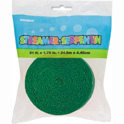 Crepe Slinger Groen 24m van Unique koop je bij Partywinkel